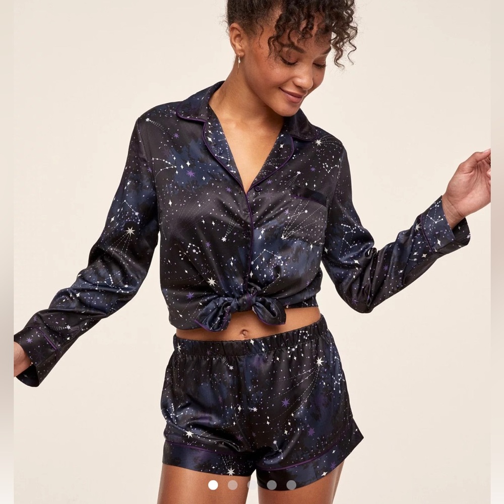 Moon and Stars Satin PJ Set